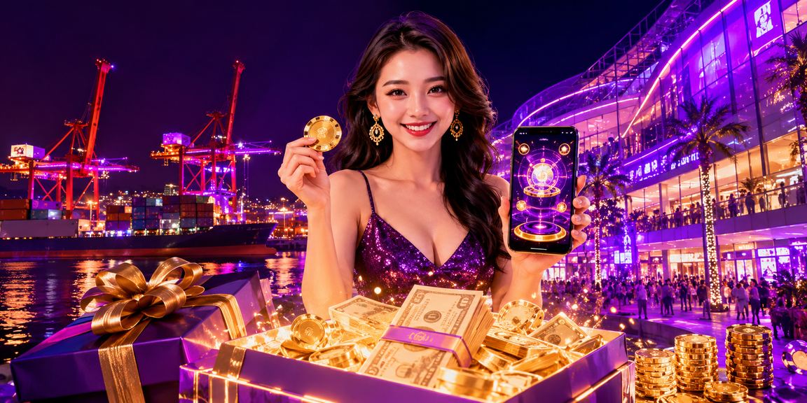 Không gian casino mobile ánh neon tại Hải Phòng dành cho người dùng Việt